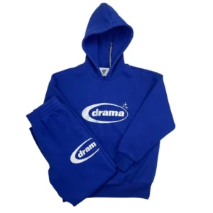 Drama Call Hoodie-Jogger Set Blue