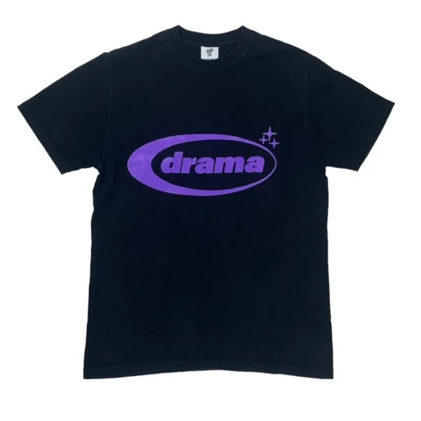 Drama Call Oval T-shirt Black-Purple