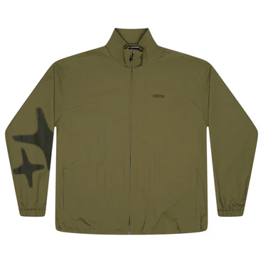 ARMY GREEN HALFTONE STA TRACK TOP