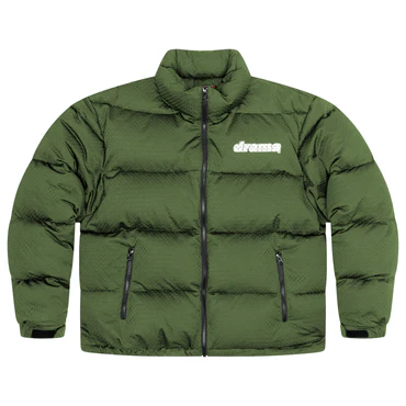 ARMY GREEN MESH STAPLE PUFFAH