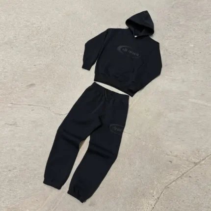 Black on Black Oval Bottoms Tracksuit